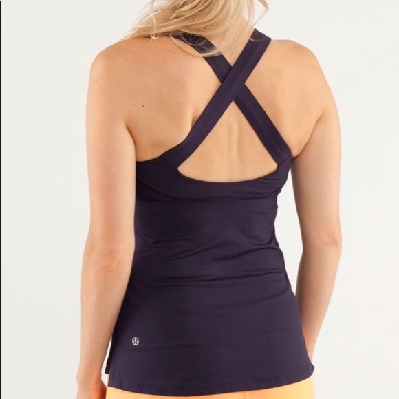 Lululemon dark purple top speed strappy tank top